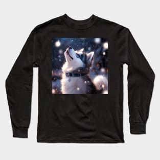 Wondering Pomsky Long Sleeve T-Shirt